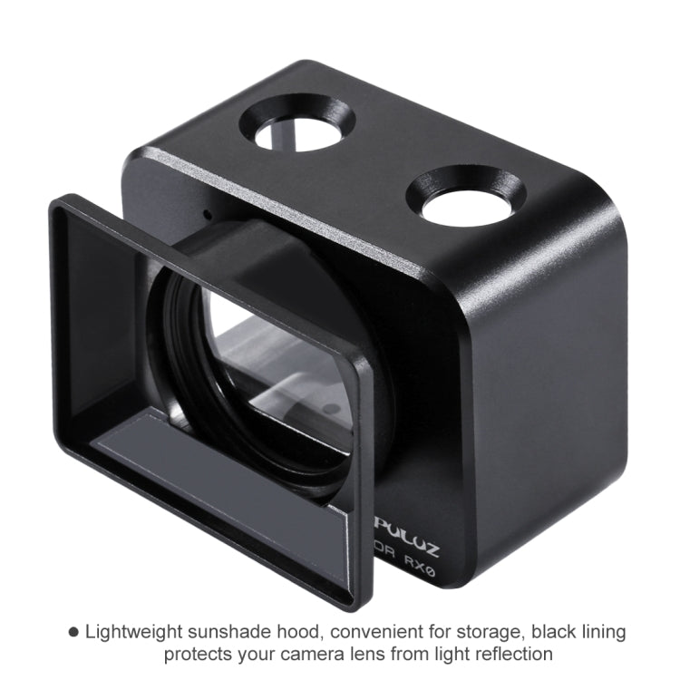 PULUZ per Sony RX0 Gabbia protettiva in lega di alluminio + lente con filtro UV da 37 mm + parasole con viti e cacciaviti, Cage Black, Cage Gold, Cage Blue, Cage Red, Cage Silver, Cage Black(US)