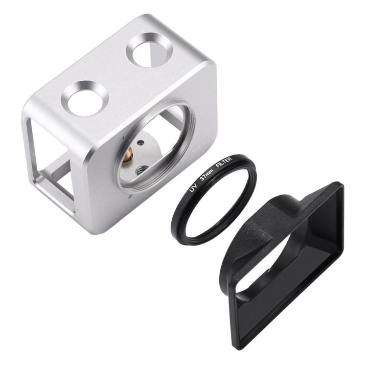 PULUZ per Sony RX0 Gabbia protettiva in lega di alluminio + lente con filtro UV da 37 mm + parasole con viti e cacciaviti, Cage Black, Cage Gold, Cage Blue, Cage Red, Cage Silver, Cage Black(US)
