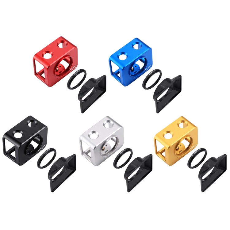 PULUZ per Sony RX0 Gabbia protettiva in lega di alluminio + lente con filtro UV da 37 mm + parasole con viti e cacciaviti, Cage Black, Cage Gold, Cage Blue, Cage Red, Cage Silver, Cage Black(US)