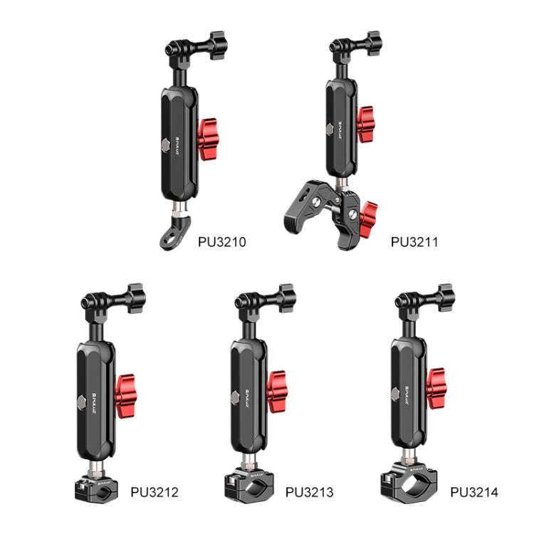 Supporto per asta per braccio magico in metallo CNC obliquo per retrovisore per moto PULUZ