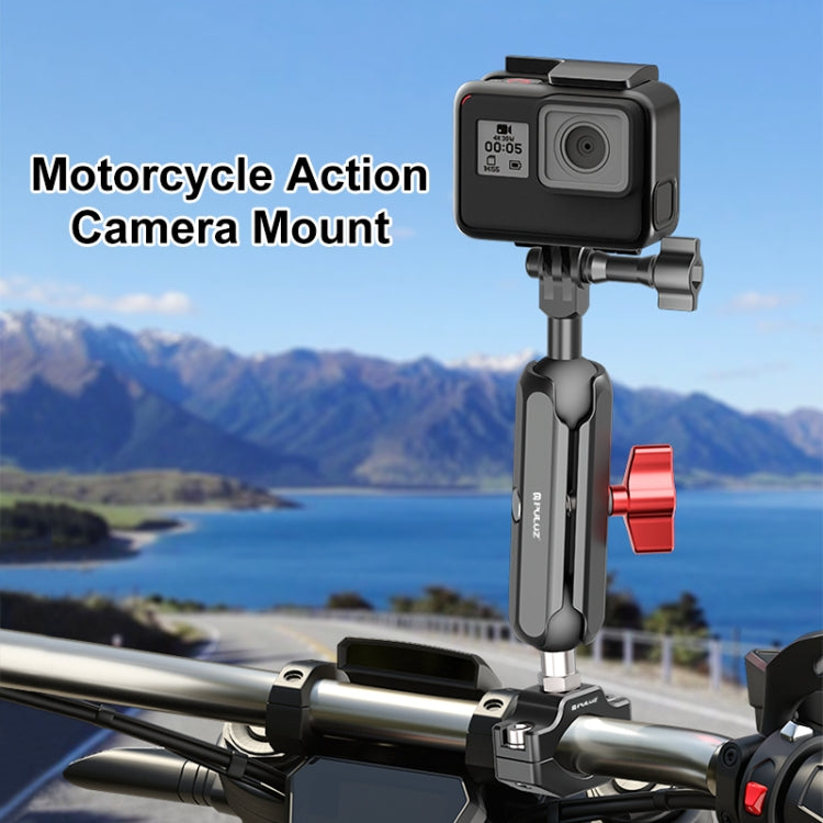 Supporto per asta per braccio magico con morsetto medio per retrovisore moto PULUZ, Medium Clamp