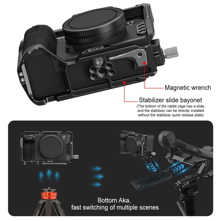 Per Sony ILCE-A7CM2 / Alpha 7C II / Alpha 7CR PULUZ Metal Camera Cage Stabilizer Rig, For Sony ILCE-A7CM2 / Alpha 7CR