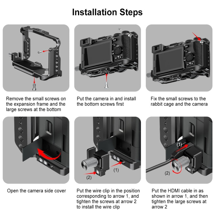 Per Sony ILCE-A7CM2 / Alpha 7C II / Alpha 7CR PULUZ Metal Camera Cage Stabilizer Rig, For Sony ILCE-A7CM2 / Alpha 7CR
