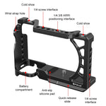 Per Sony A6500 / A6400 / A6300 / A6000 PULUZ Gabbia per fotocamera in metallo Supporto di espansione Stabilizzatore Rig, For Sony A6500 / A6400 / A6300 / A6000
