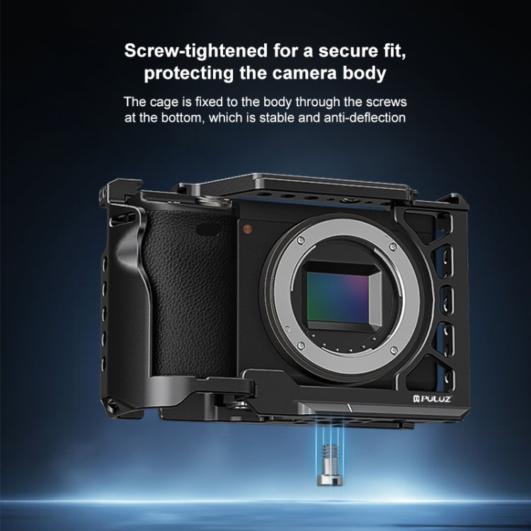Per Sony A6500 / A6400 / A6300 / A6000 PULUZ Gabbia per fotocamera in metallo Supporto di espansione Stabilizzatore Rig, For Sony A6500 / A6400 / A6300 / A6000