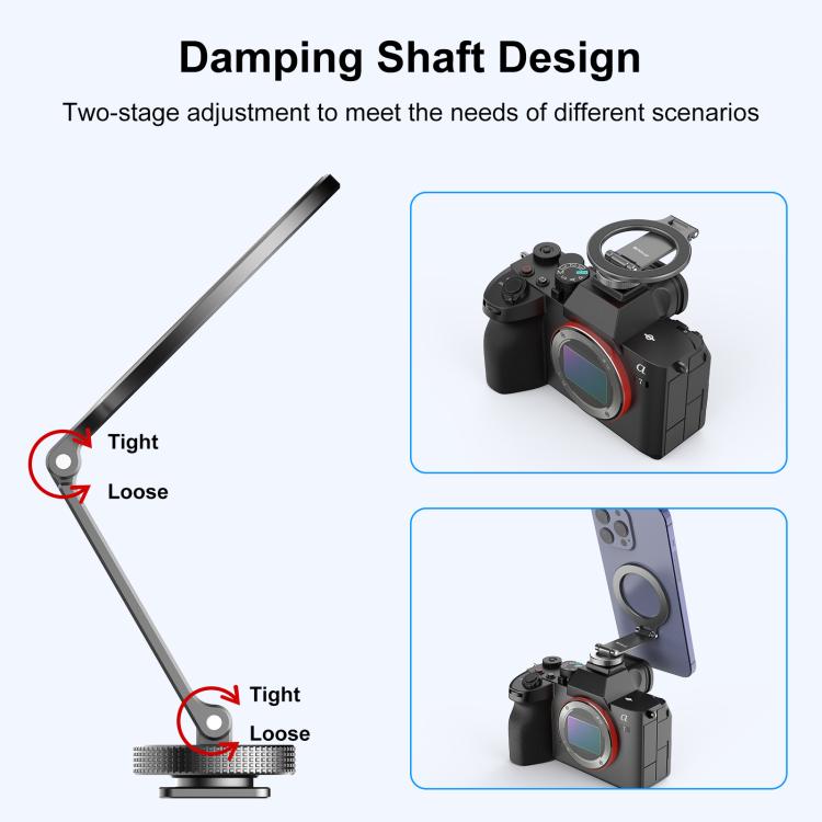 Supporto per telefono pieghevole con attacco magnetico MagSafe per fotocamera, Cold Shoe Mount