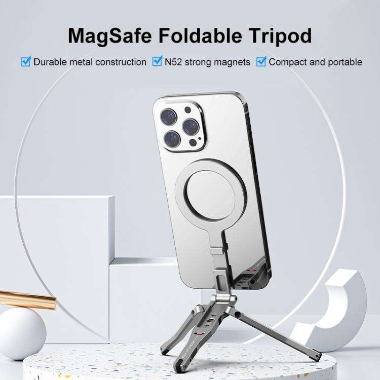 Supporto da scrivania pieghevole con magnete MagSafe e maniglia per telefono., Desk Phone Mount