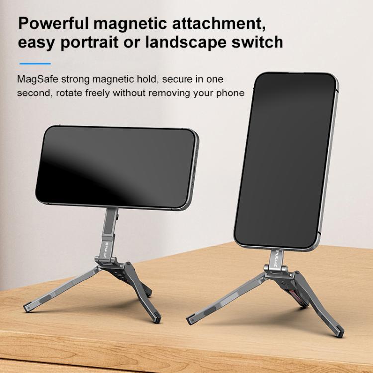 Supporto da scrivania pieghevole con magnete MagSafe e maniglia per telefono., Desk Phone Mount