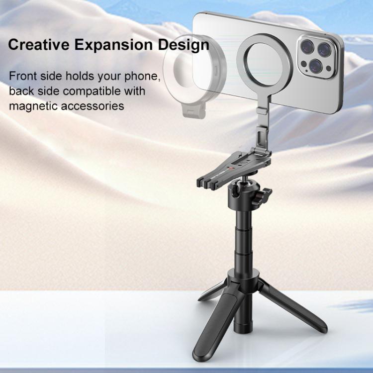 Supporto da scrivania pieghevole con magnete MagSafe e maniglia per telefono., Desk Phone Mount