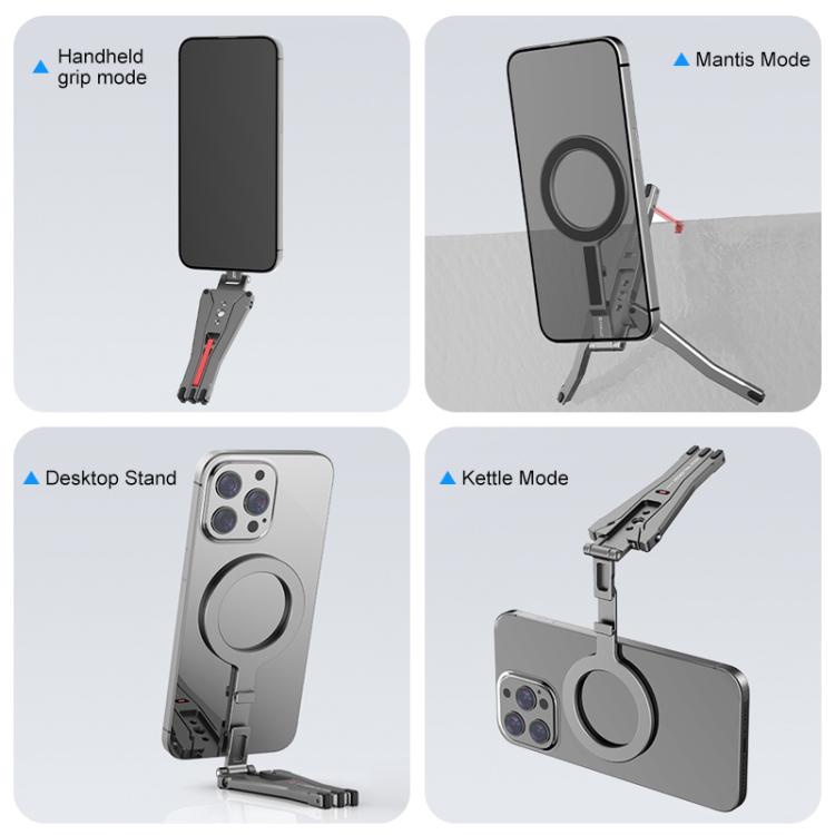 Supporto da scrivania pieghevole con magnete MagSafe e maniglia per telefono., Desk Phone Mount