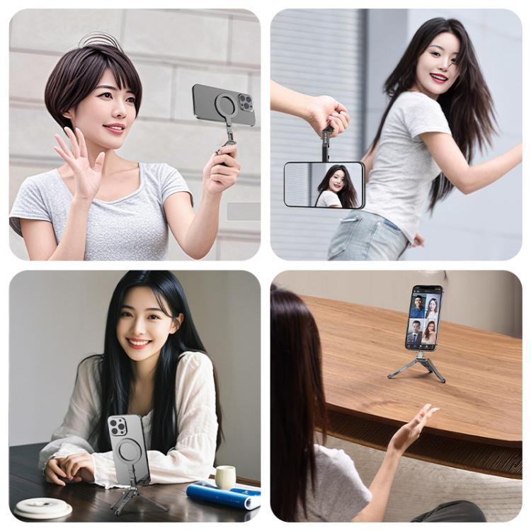 Supporto da scrivania pieghevole con magnete MagSafe e maniglia per telefono., Desk Phone Mount