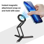 Supporto magnetico pieghevole per telefono MagSafe da scrivania per live streaming., Live Streaming Bracket
