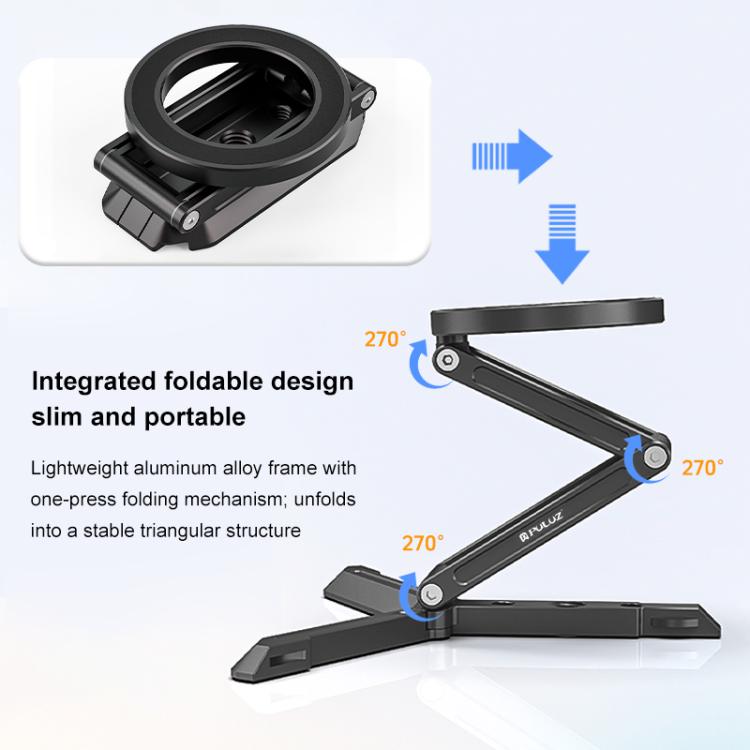 Supporto magnetico pieghevole per telefono MagSafe da scrivania per live streaming., Live Streaming Bracket