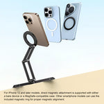 Supporto magnetico pieghevole per telefono MagSafe da scrivania per live streaming., Live Streaming Bracket
