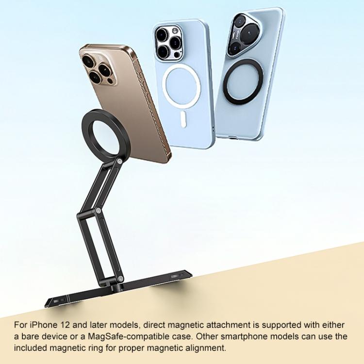 Supporto magnetico pieghevole per telefono MagSafe da scrivania per live streaming., Live Streaming Bracket