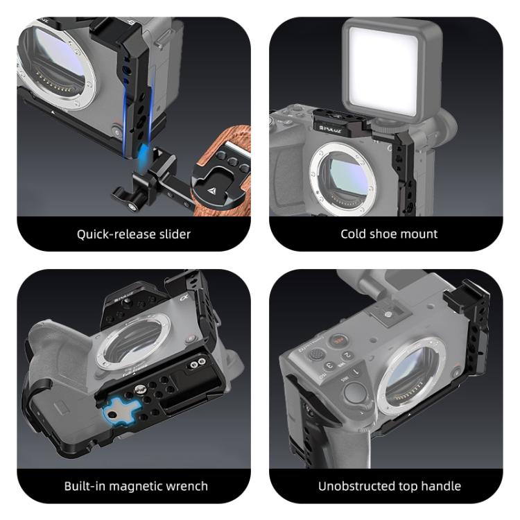 Stabilizzatore a gabbia in metallo PULUZ per Sony Cinema Line FX2 / ILME-FX2B, For Sony Cinema Line FX2 Cage
