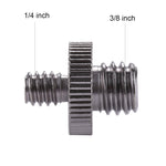 Vite adattatore con filettatura maschio da 1/4" PULUZ a vite adattatore con filettatura maschio da 3/8"., 1/4 Male to 3/8 Male
