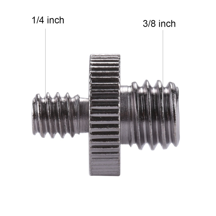 Vite adattatore con filettatura maschio da 1/4" PULUZ a vite adattatore con filettatura maschio da 3/8"., 1/4 Male to 3/8 Male