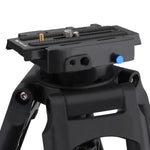 Adattatore con morsetto a sgancio rapido PULUZ + piastra a sgancio rapido per fotocamere DSLR e SLR, QR Plate Black, QR Plate Gold
