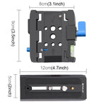 Adattatore con morsetto a sgancio rapido PULUZ + piastra a sgancio rapido per fotocamere DSLR e SLR, QR Plate Black, QR Plate Gold