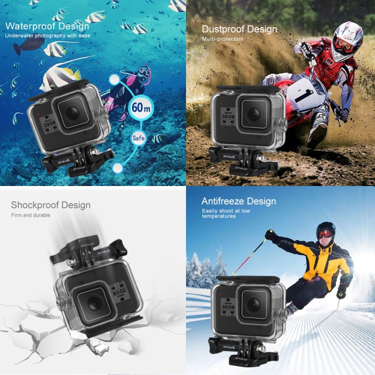 Custodia impermeabile per fotocamera subacquea PULUZ da 60 m di profondità subacquea per GoPro HERO8 nera, For GoPro HERO8 Black