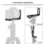 PULUZ Supporto base per staffa per piastra a sgancio rapido verticale da 1/4 pollici per Sony A9 (ILCE-9) / A7 III/ A7R III, For Sony A9 (Black), For Sony A9 (Blue), For Sony A9 (Red)