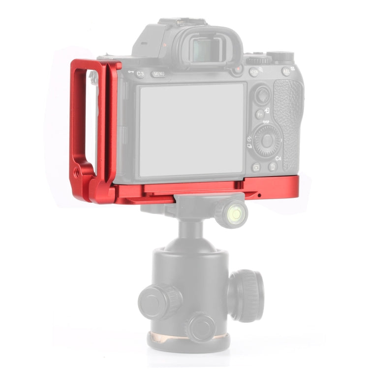 PULUZ Supporto base per staffa per piastra a sgancio rapido verticale da 1/4 pollici per Sony A9 (ILCE-9) / A7 III/ A7R III, For Sony A9 (Black), For Sony A9 (Blue), For Sony A9 (Red)