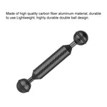 Braccio galleggiante in fibra di carbonio a doppia sfera PULUZ da 5 pollici, lunghezza 13 cm, diametro 20,8 mm, diametro sfera: 25 mm, 5 inch Black, 5 inch Blue, 5 inch Red