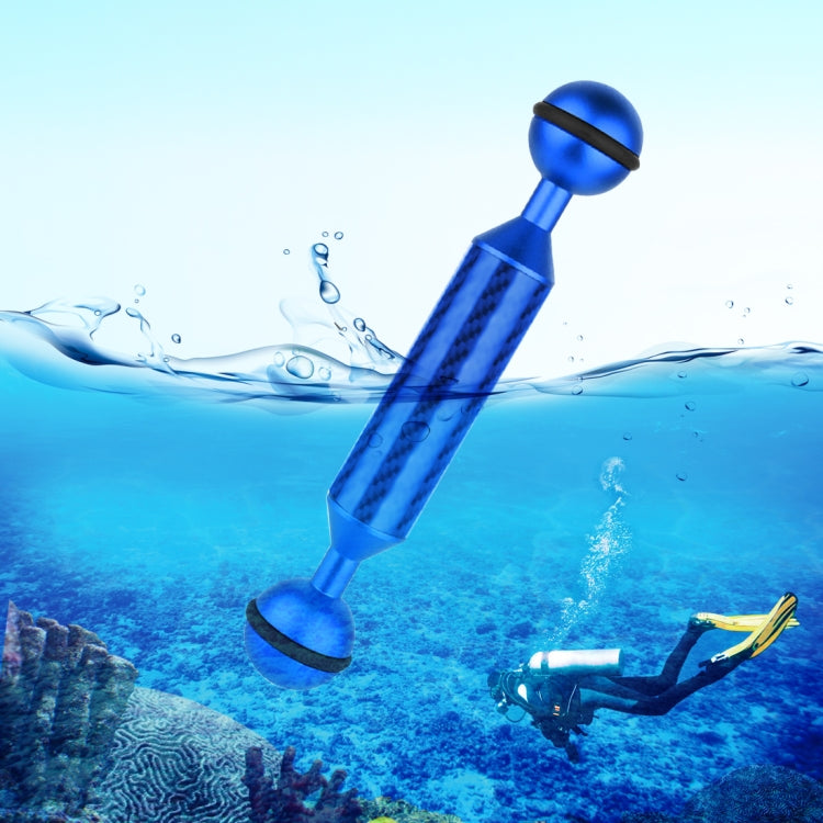 Braccio galleggiante in fibra di carbonio a doppia sfera PULUZ da 5 pollici, lunghezza 13 cm, diametro 20,8 mm, diametro sfera: 25 mm, 5 inch Black, 5 inch Blue, 5 inch Red