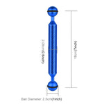 Braccio galleggiante in fibra di carbonio a doppia sfera PULUZ da 7 pollici, 18 cm, diametro 20,8 mm, diametro sfera: 25 mm, 7 inch Black, 7 inch Blue, 7 inch Red