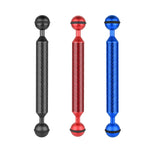 Braccio galleggiante in fibra di carbonio a doppia sfera PULUZ da 7 pollici, 18 cm, diametro 20,8 mm, diametro sfera: 25 mm, 7 inch Black, 7 inch Blue, 7 inch Red