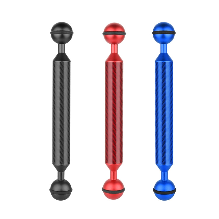 Braccio galleggiante in fibra di carbonio a doppia sfera PULUZ da 7 pollici, 18 cm, diametro 20,8 mm, diametro sfera: 25 mm, 7 inch Black, 7 inch Blue, 7 inch Red