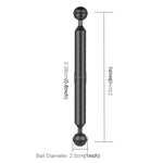 Braccio flottante in fibra di carbonio a doppia sfera PULUZ da 9 pollici, 23 cm, lunghezza 20,8 mm, diametro sfera: 25 mm, 9 inch Black, 9 inch Blue, 9 inch Red