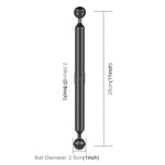 Braccio galleggiante in fibra di carbonio a doppia sfera PULUZ da 11 pollici, 28 cm, lunghezza 20,8 mm, diametro sfera: 25 mm, 11 inch Black, 11 inch Blue, 11 inch Red