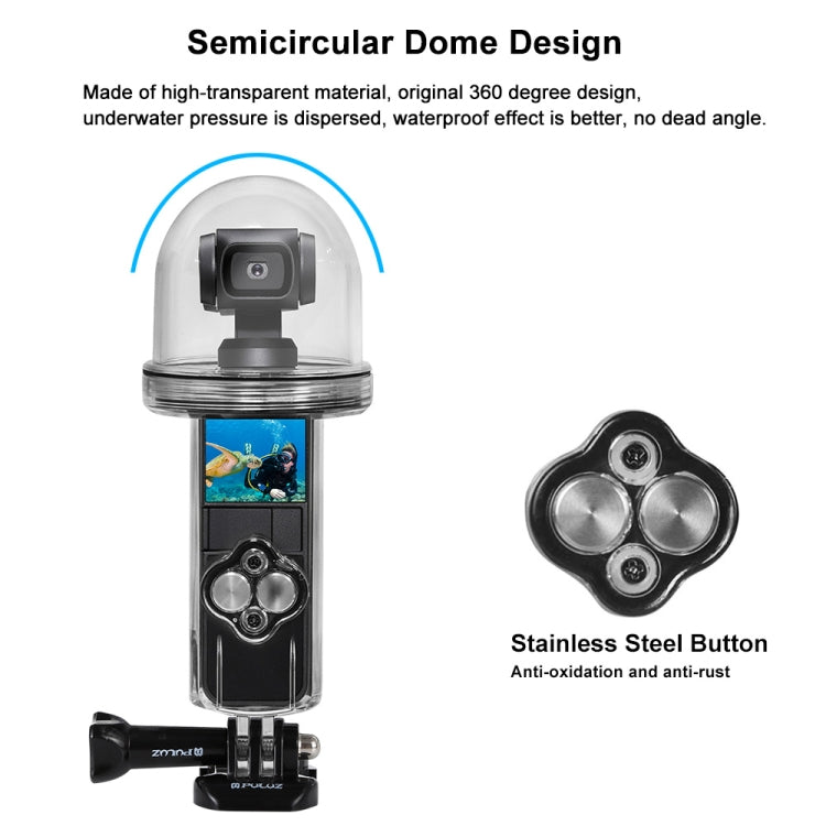 Custodia subacquea impermeabile PULUZ da 60 m per DJI Osmo Pocket