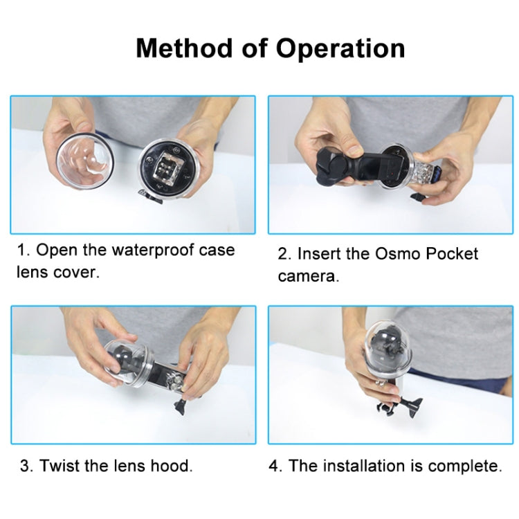Custodia subacquea impermeabile PULUZ da 60 m per DJI Osmo Pocket