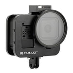 Custodia PULUZ Gabbia protettiva in lega di alluminio CNC con telaio assicurativo e lente UV da 52 mm per GoPro HERO8 Nero, For HERO8 Black with Frame