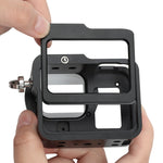 Custodia PULUZ Gabbia protettiva in lega di alluminio CNC con telaio assicurativo e lente UV da 52 mm per GoPro HERO8 Nero, For HERO8 Black with Frame