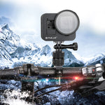 Custodia PULUZ Gabbia protettiva in lega di alluminio CNC con telaio assicurativo e lente UV da 52 mm per GoPro HERO8 Nero, For HERO8 Black with Frame
