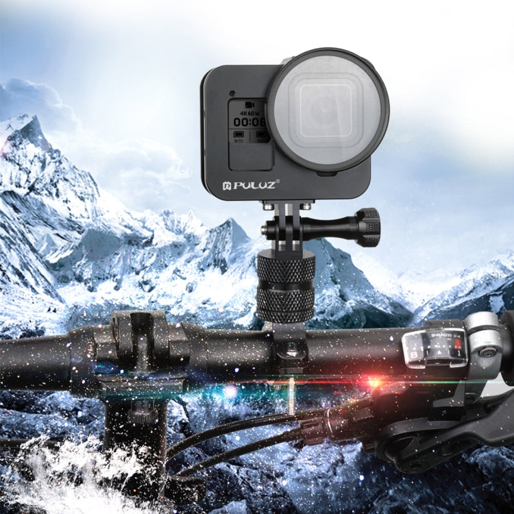 Custodia PULUZ Gabbia protettiva in lega di alluminio CNC con telaio assicurativo e lente UV da 52 mm per GoPro HERO8 Nero, For HERO8 Black with Frame