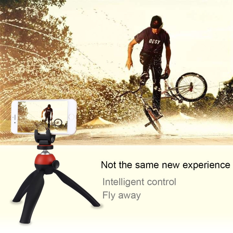 PULUZ Mini treppiede tascabile con testa a sfera a 360 gradi e morsetto per telefono per smartphone, Tripod + Clamp