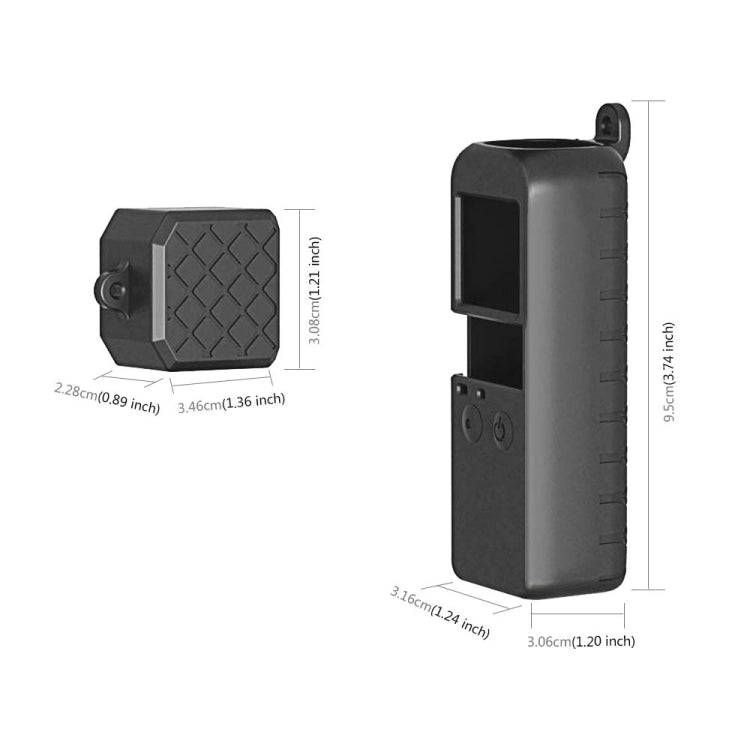 Set di custodie in silicone con texture diamante 2 in 1 PULUZ per DJI OSMO Pocket, For DJI OSMO Pocket