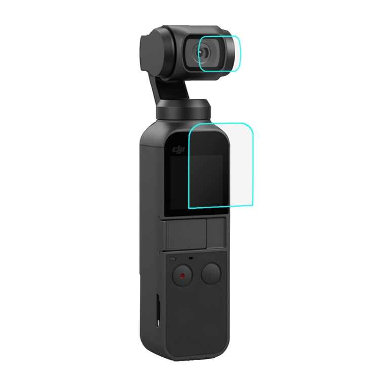 PULUZ 9H 2.5D HD Protezione per lenti in vetro temperato + Pellicola per schermo per DJI OSMO Pocket Gimbal, For DJI OSMO Pocket