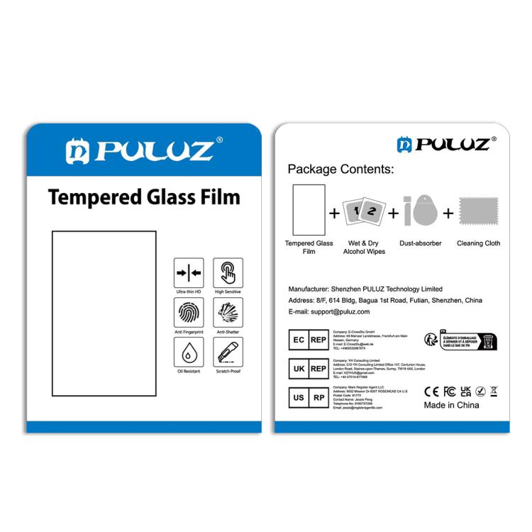 PULUZ 9H 2.5D HD Protezione per lenti in vetro temperato + Pellicola per schermo per DJI OSMO Pocket Gimbal, For DJI OSMO Pocket