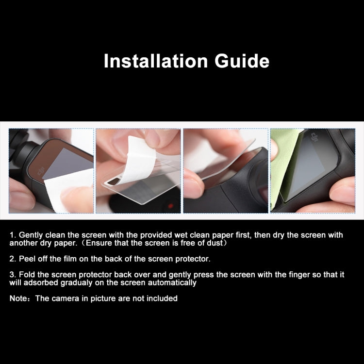 PULUZ 9H 2.5D HD Protezione per lenti in vetro temperato + Pellicola per schermo per DJI OSMO Pocket Gimbal, For DJI OSMO Pocket