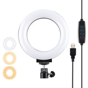 PULUZ 4.7 inch 12cm USB 3 Modes Dimmable LED Ring Selfie Beauty Vlogging Photography Video Lights with Ball Head for Tripod, 4.7 inch with Ball Head