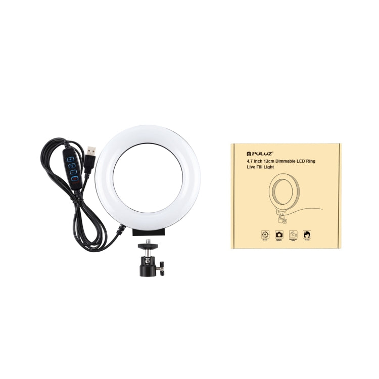 Anello LED dimmerabile 4.7" USB con testa a sfera
