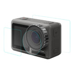Obiettivo PULUZ + display LCD anteriore e posteriore Pellicola in vetro temperato 9H 2.5D per DJI Osmo Action, For DJI Osmo Action
