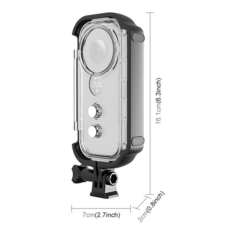 PULUZ Custodia protettiva impermeabile subacquea da 30 m per Insta360 ONE X, con fibbia di montaggio di base e vite, For Insta360 ONE X