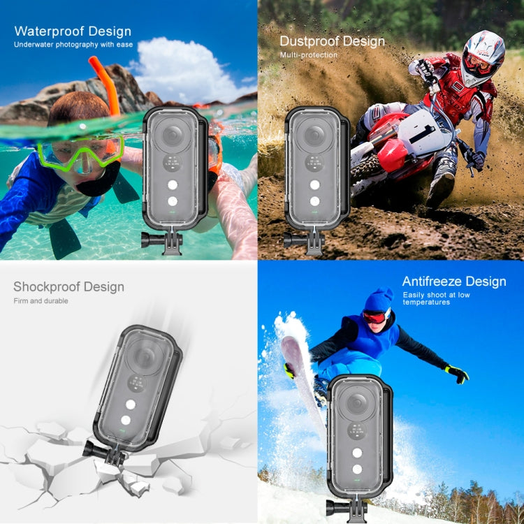 PULUZ Custodia protettiva impermeabile subacquea da 30 m per Insta360 ONE X, con fibbia di montaggio di base e vite, For Insta360 ONE X